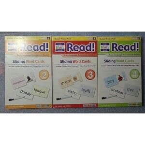 Your Baby Can Read 2 Thru 4 Sliding Word Double-Sided Teaching Cards Only